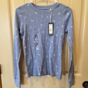 Alpine Design Women's Waffle Print Long-Sleeve Shirt Basin Blue Small